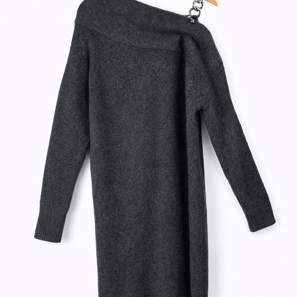 EUC MICHAEL Michael Kors Charcoal Knit Sweater Dress